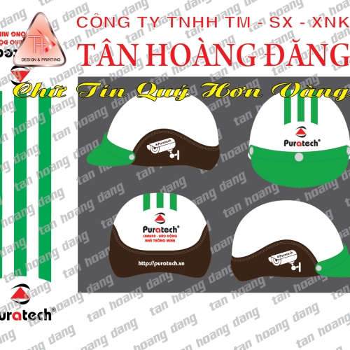 Tem nón Puratech xanh